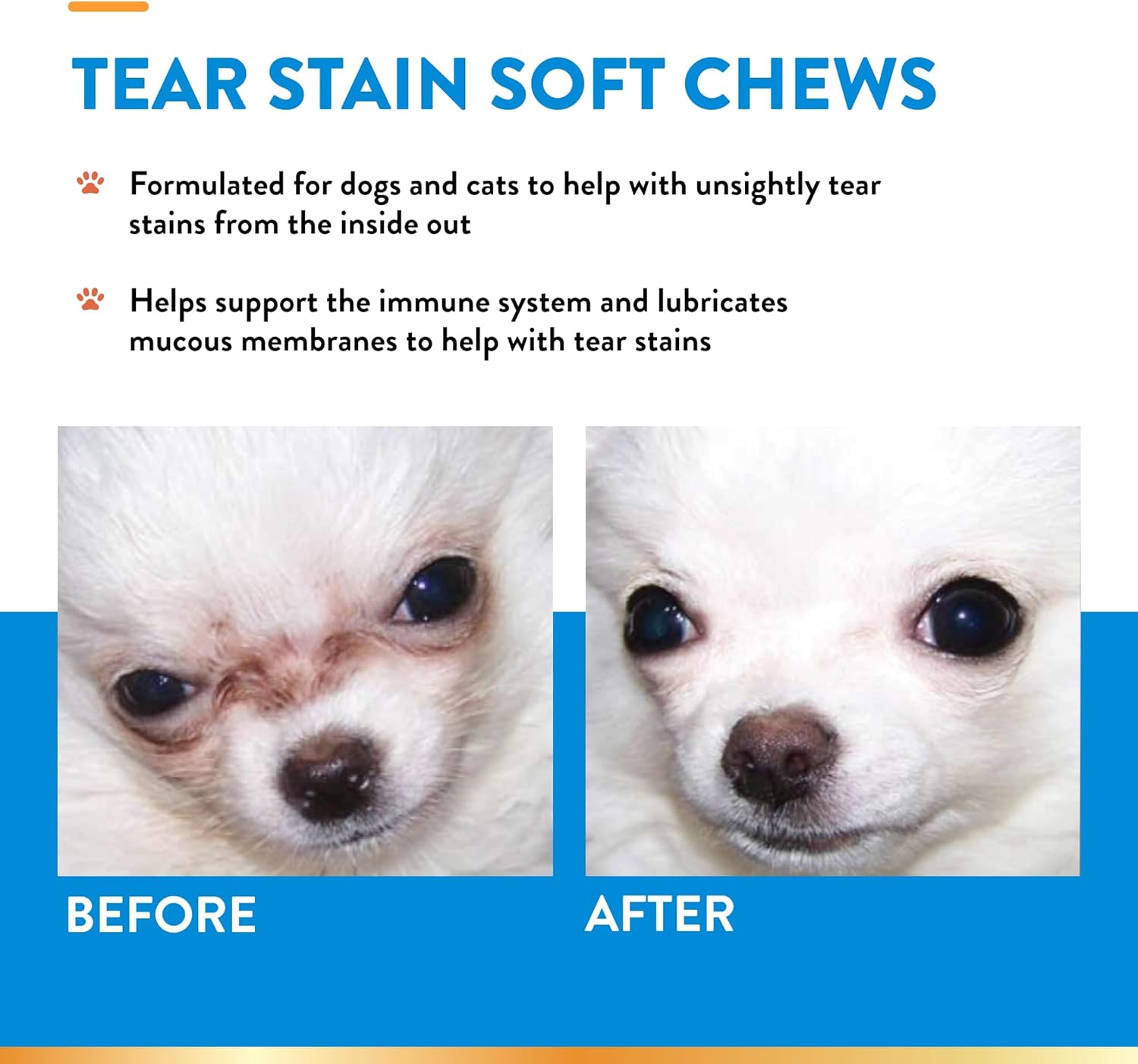 NaturVet – Tear Stain Plus Lutein – Eliminates Unsightly Tear Stains – Enhanced with Cranberry Extract, Marshmallow Root & Oregon Grape Root – for Dogs & Cats – 70 Soft Chews-4