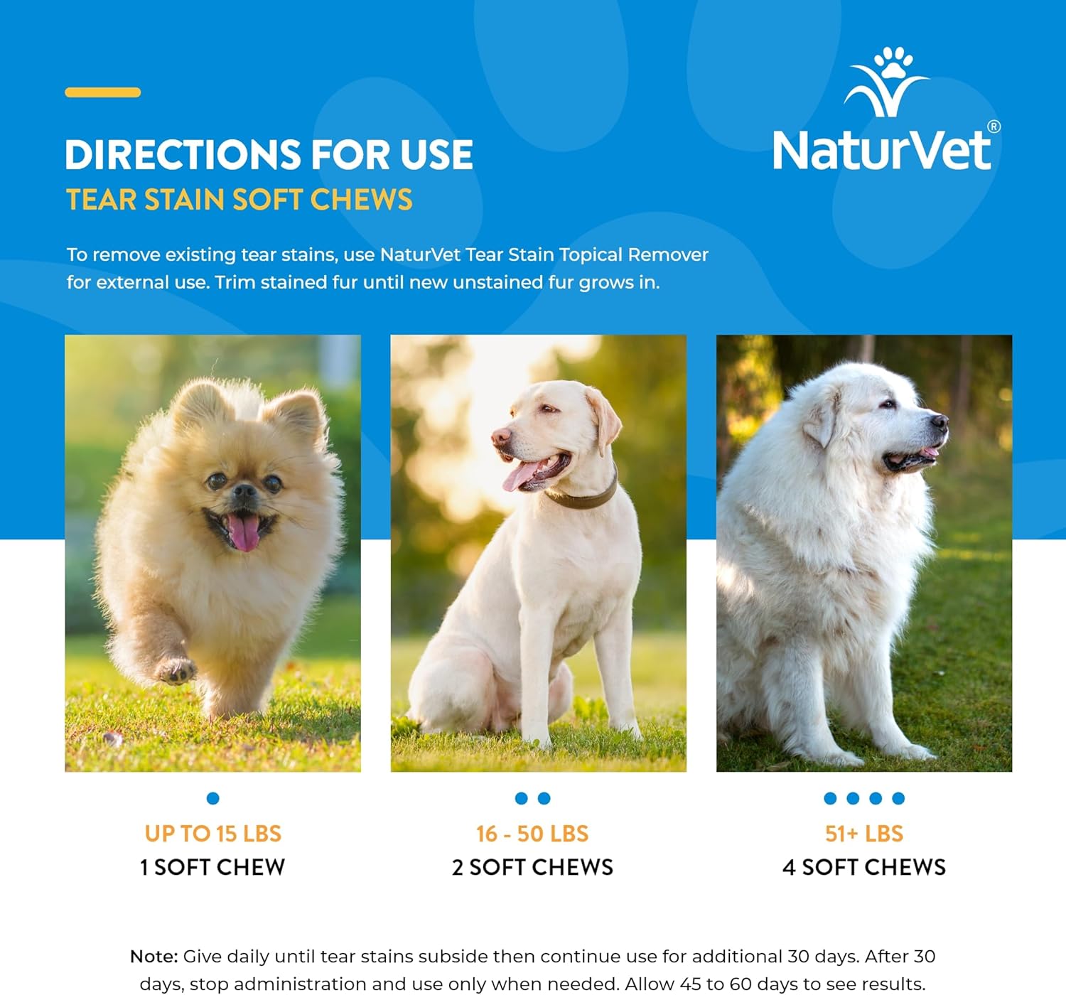 NaturVet – Tear Stain Plus Lutein – Eliminates Unsightly Tear Stains – Enhanced with Cranberry Extract, Marshmallow Root & Oregon Grape Root – for Dogs & Cats – 70 Soft Chews-7