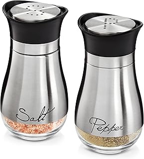 Juvale Salt and Pepper Shakers, Stainless Steel, 4 Inch