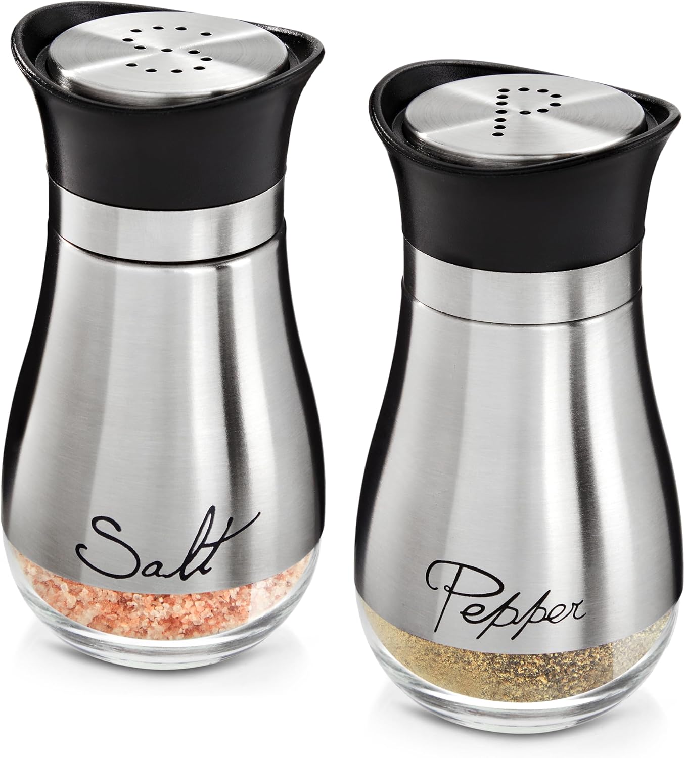 Juvale Salt and Pepper Shakers, Stainless Steel, 4 Inch-0