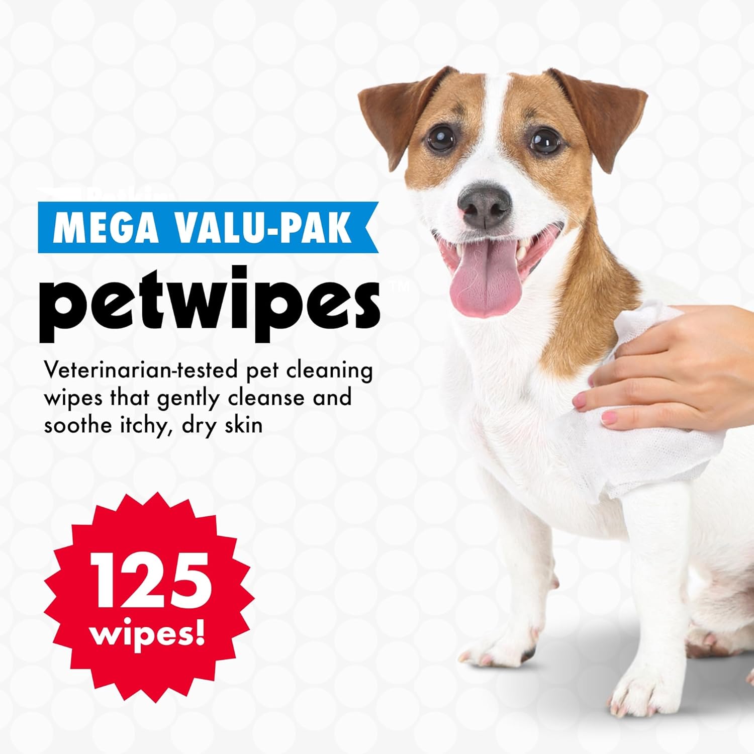 Petkin Mega Valu Pet Wipes, Pack of 125-1