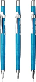 Pentel 0.7mm (P207) Blue P200 Series Automatic Mechanical Draughting Pencil Refillable Lead Eraser P207-C (Pack Of 3)