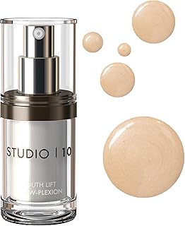 Studio 10 Skin Lift Glow-Plexion - Liquid Glow Primer, Illuminator and Highlighter - Hydrates, Firms & Lifts Mature Skin for a Youthful Radiant Glow - Versatile Face Makeup - Illuminating Primer