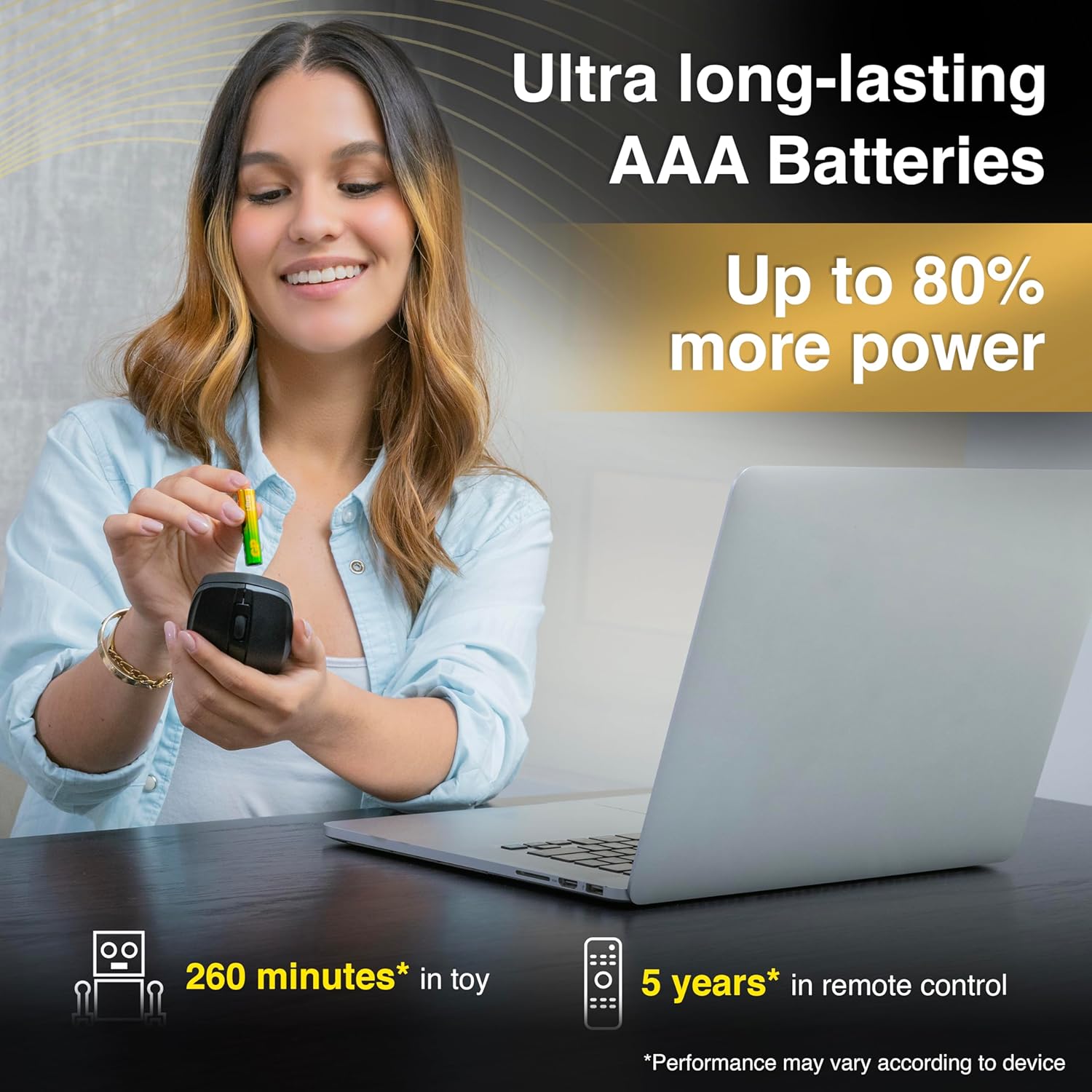 AAA Batteries 36 pack by GP AAA Batteries Ultra Alkaline - 10 year shelf life, ideal for everyday hungry devices, long lasting power, anti-leakage technology, package may vary-5