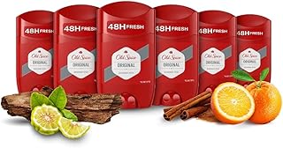 Old Spice Original Deodorant Stick For Men, Aluminium Free, Long Lasting Perfume Quality Scent, 48H Fresh, Invisible on Black & White, Multipack 6 x 50ml