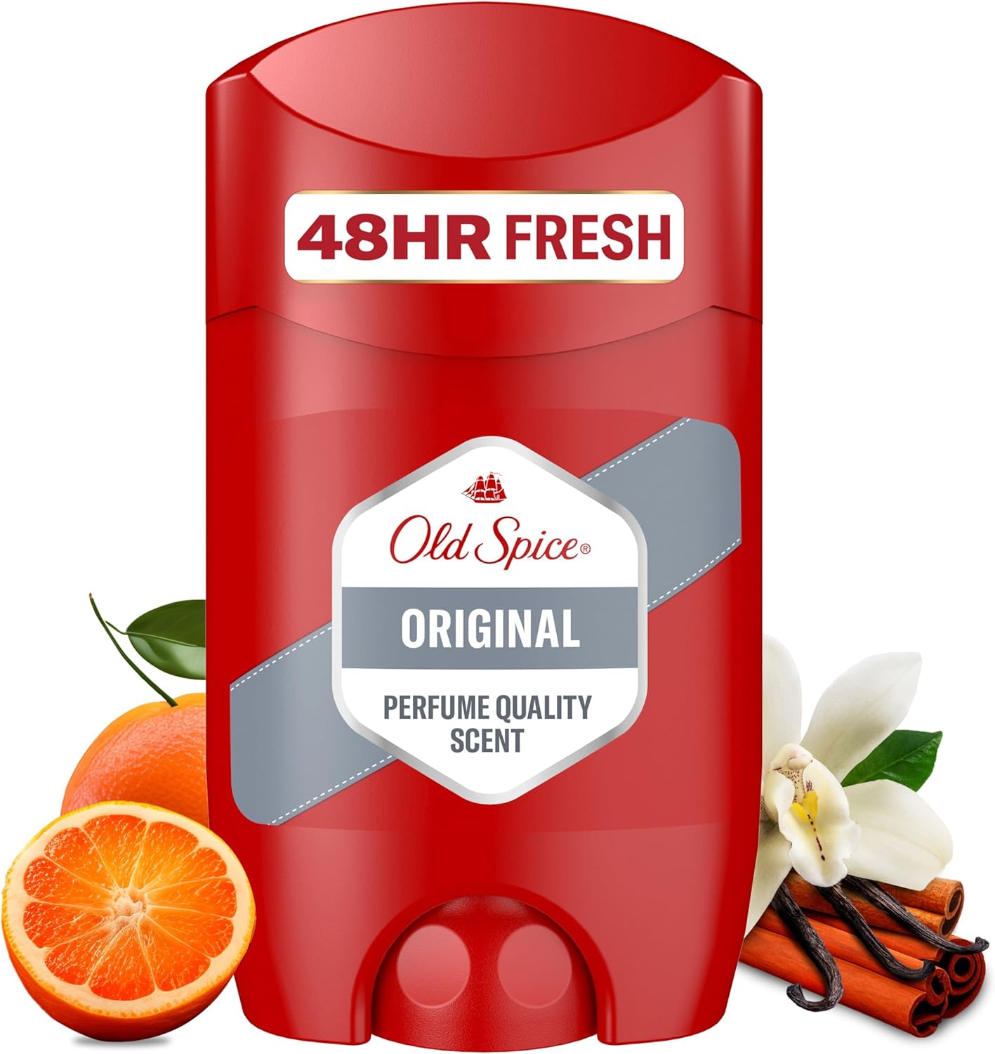 Old Spice Original Deodorant Stick For Men, Aluminium Free, Long Lasting Perfume Quality Scent, 48H Fresh, Invisible on Black & White, Multipack 6 x 50ml-1