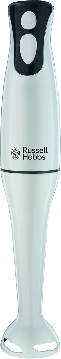 Russell Hobbs Food Collection Electric Hand Blender, 2 Speeds and Pulse Technology, Detachable blending leg for easy cleaning, Stainless steel blades, 200W, 22241, White-0