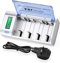 EBL Universal LCD Display Battery Charger with Discharge Function for AA, AAA, C, D Ni-MH Ni-CD Rechargeable Batteries(906)