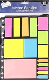 Just stationery NEON MEMO Stickers ON Ring Binder Folder