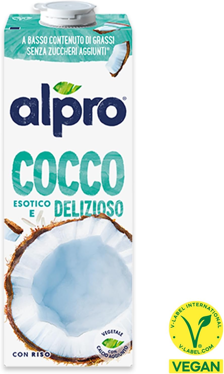 Alpro Coconut Plant-Based Long Life Drink, Vegan & Dairy Free, 1L (Pack of 8)(packaging may vary)-1