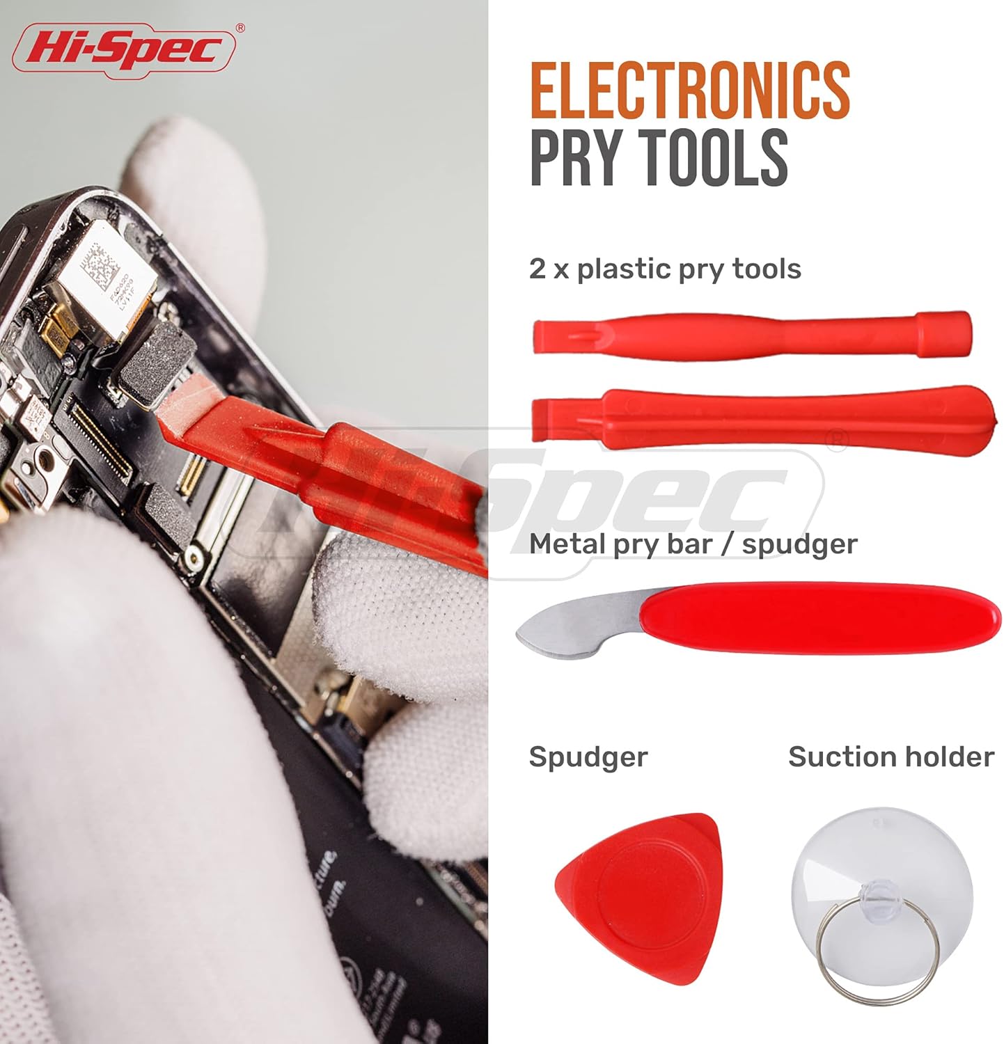 Hi-Spec 56pc Electronics Repair & Opening Tool Kit Set for Laptops, Devices, Computers, PC Building & Gaming Accessories. Precision Small Screwdrivers with Pry Tools-5