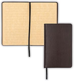 Samsill Vintage Hardcover Notebook, 200 Lined Notebook Pages, Brown, 5.25 x 8.25 Inch