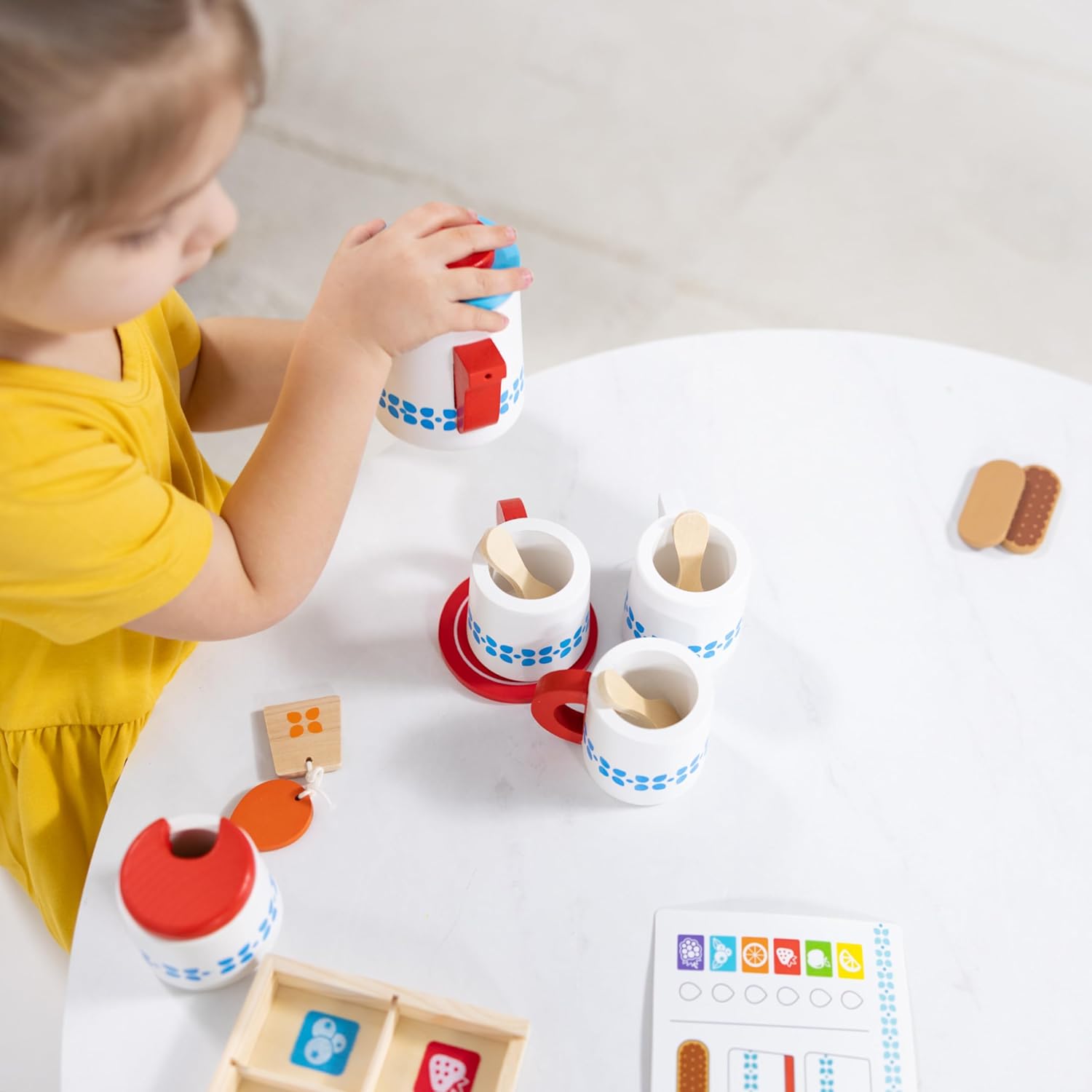 Melissa & Doug Steep & Serve Wooden Toy Tea Set | Wooden Toys | Pretend Play | Wooden Food | 3+ | Gift for Boy or Girl-1