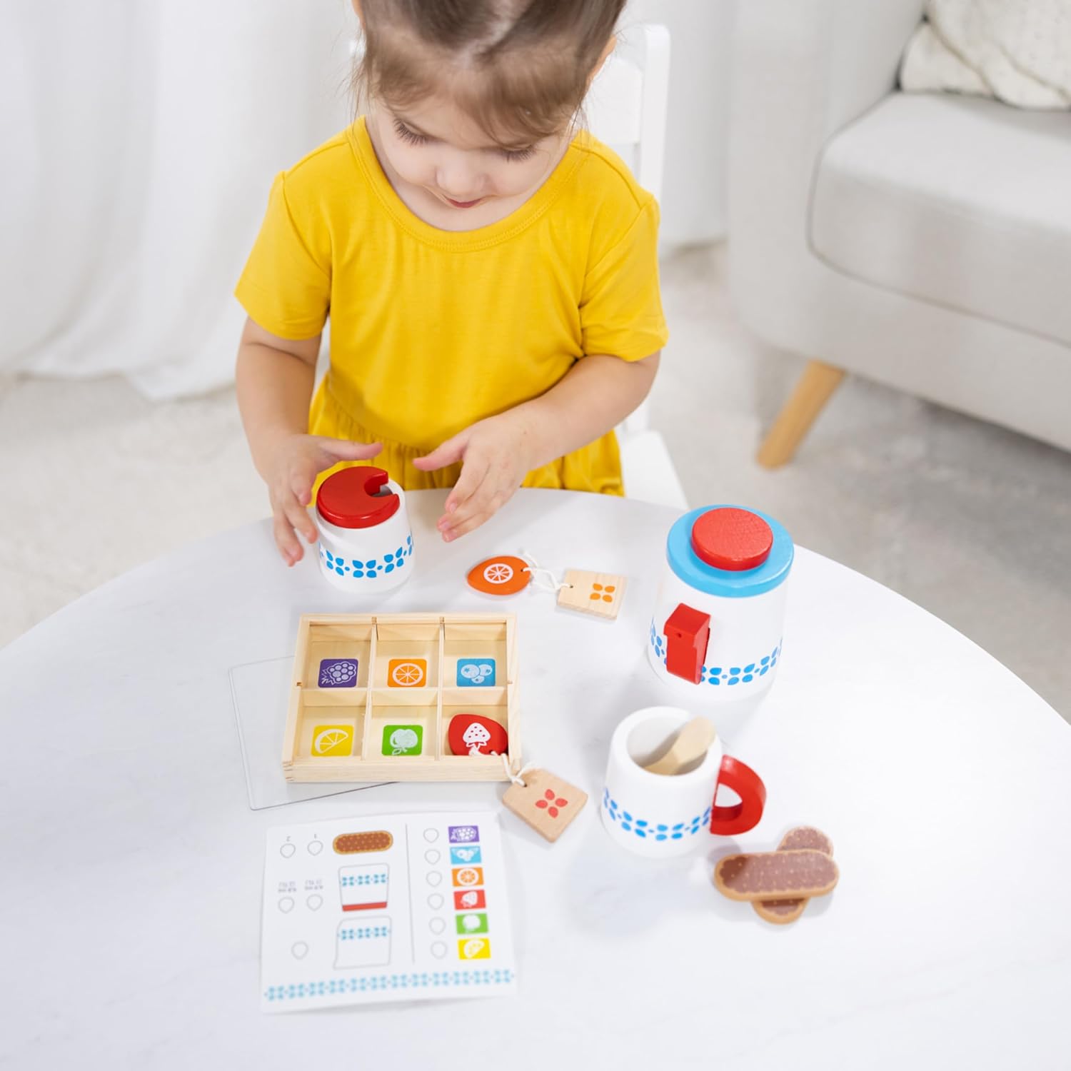 Melissa & Doug Steep & Serve Wooden Toy Tea Set | Wooden Toys | Pretend Play | Wooden Food | 3+ | Gift for Boy or Girl-5