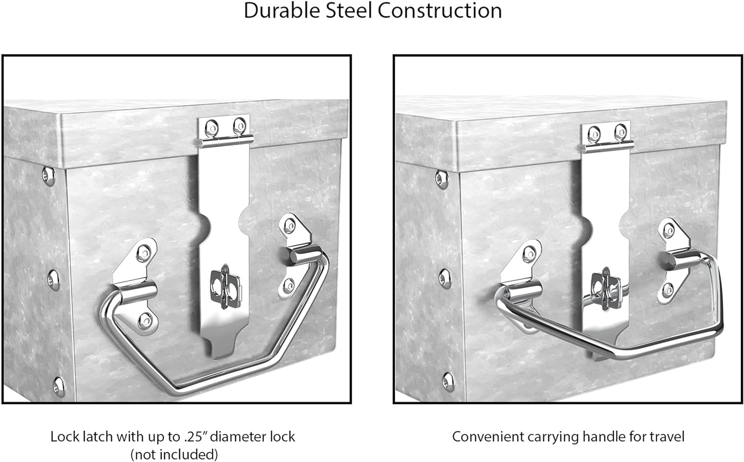 Stalwart 75-005 Metal Storage Lock Box, 12"-2