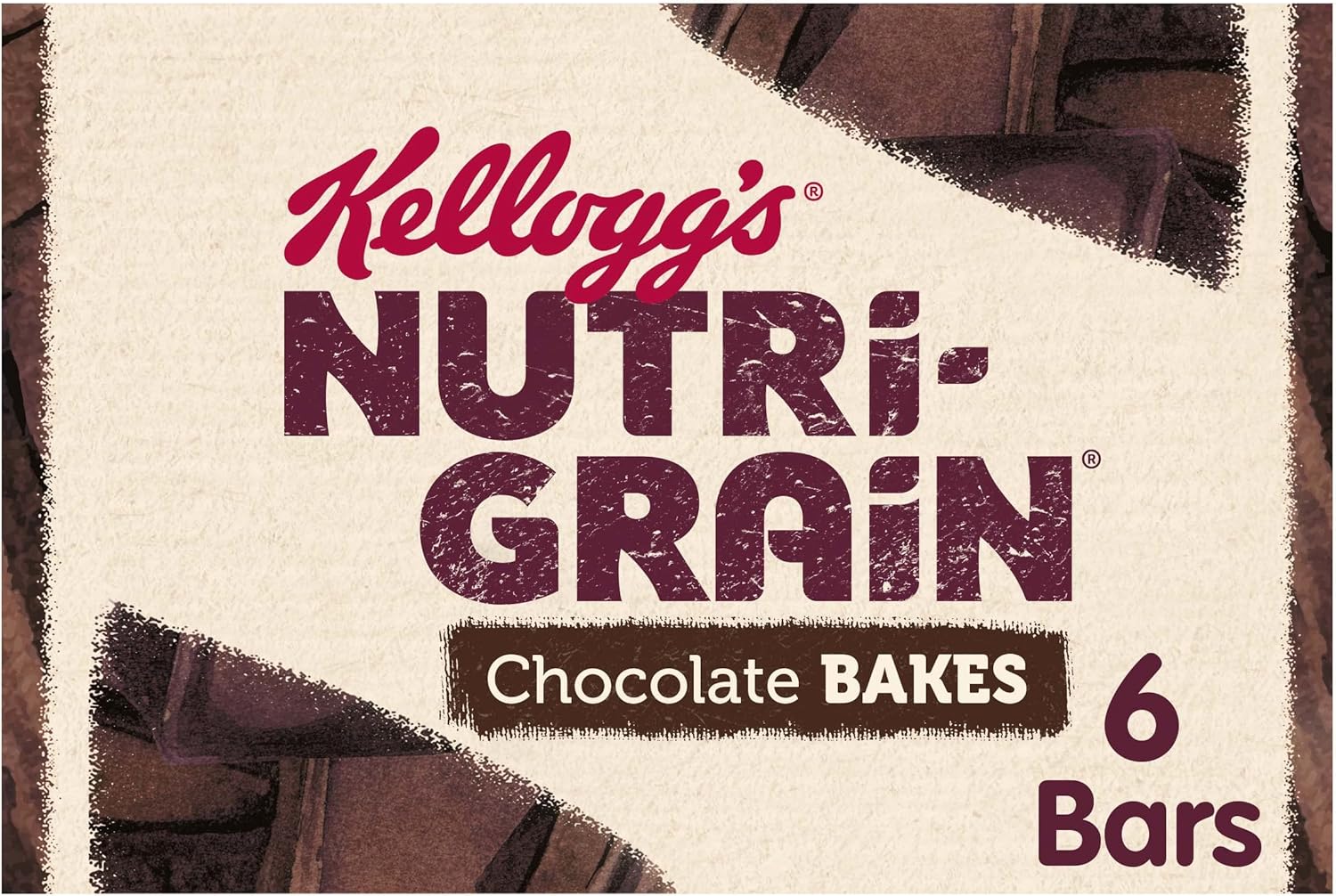 Kellogg's Nutri-Grain Bakes Chocolate Snack Bars Box, 6 x 45g-0