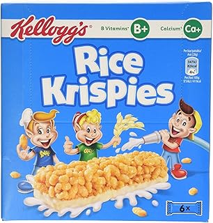 Kellogg's Rice Krispies Cereal and Milk Bar Box, 6 x 20g