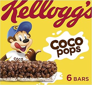 Kellogg's Coco Pops Cereal and Milk Bars Box, 6 x 20g