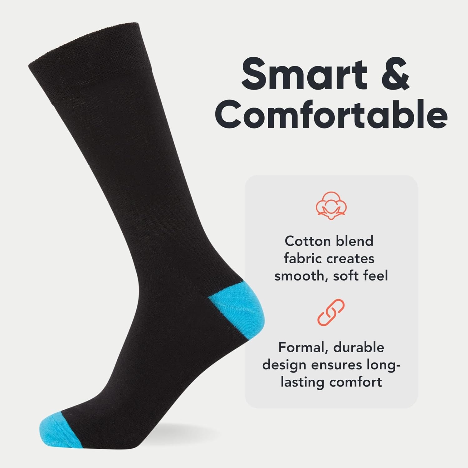 FM London (12-Pack Smart Mens Socks - Breathable Plain, Patterned, & Black Socks Men - Cotton Socks Men Suitable for Work and Casual Wear - Soft, Insulated Mens Ankle Socks with Reinforced Heel & Toe-1