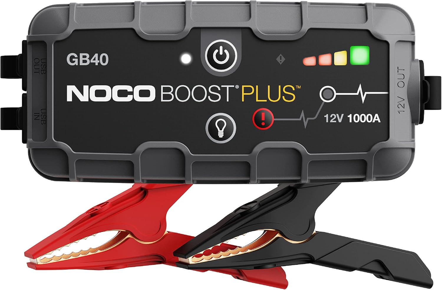 NOCO Boost Plus GB40 1000A UltraSafe Car Jump Starter, Jump Starter Power Pack, 12V Battery Booster, Portable Powerbank Charger, and Jump Leads for up to 4.0-Liter Petrol and 3.0-Liter Diesel Engines-0