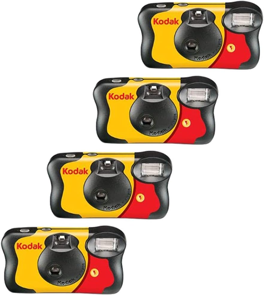 Kodak Fun Saver 35mm One-Time-Use Disposable Camera with Flash, 27 Exposures, 4-Pack-1