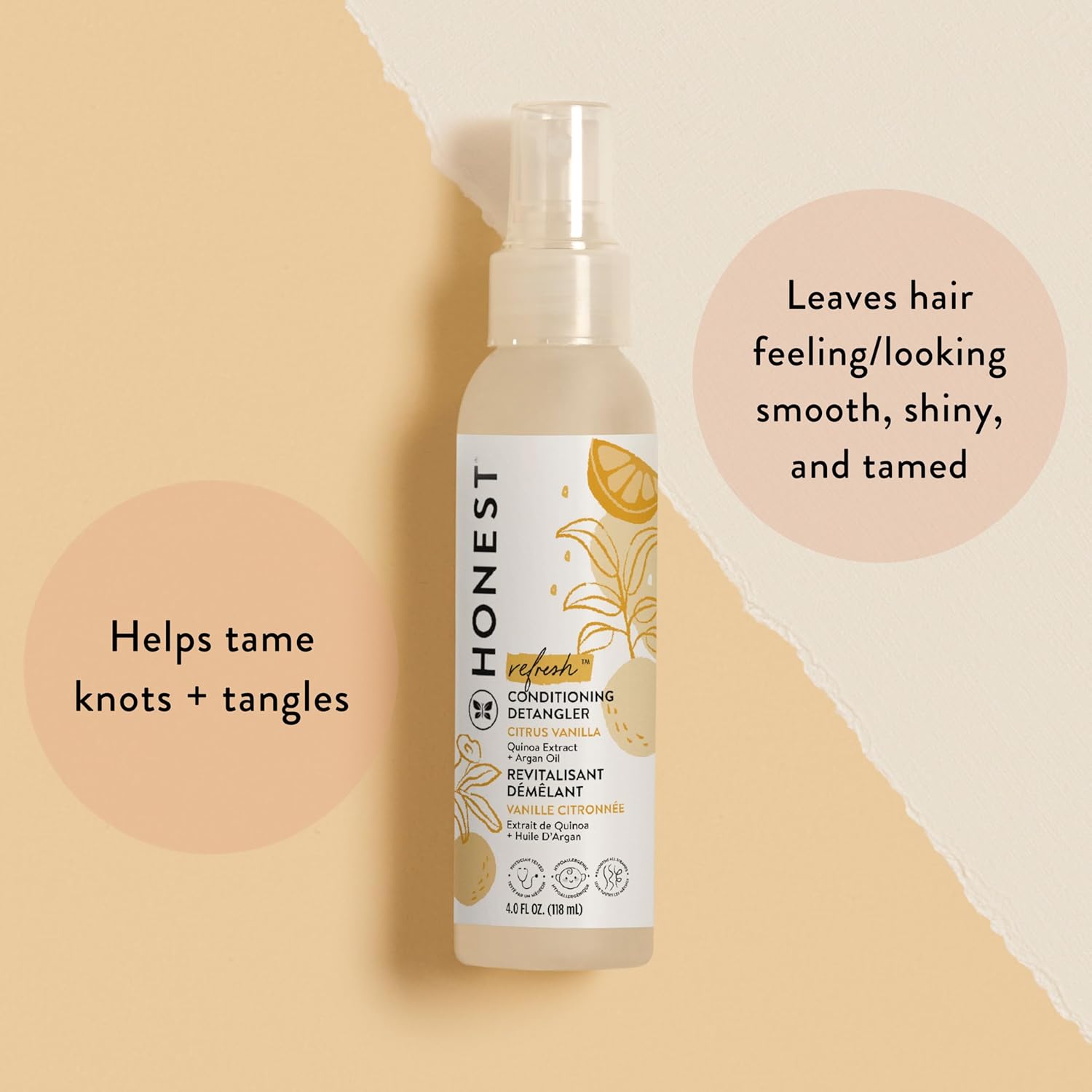 The Honest Company Conditioning Detangler, Sweet Orange Vanilla, 4 Ounce-1