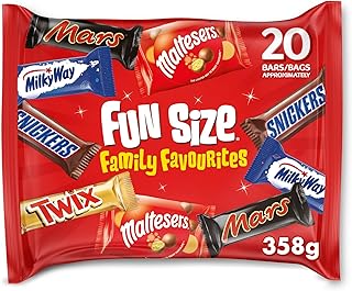 Mars Fun Size Family Favourites Variety Bag - Pack of 20, 358 grams