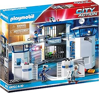 Playmobil 6872 City Action Police Headquarters with Prison, police gifting toy, fun imaginative role-play, playsets suitable for children ages 4+