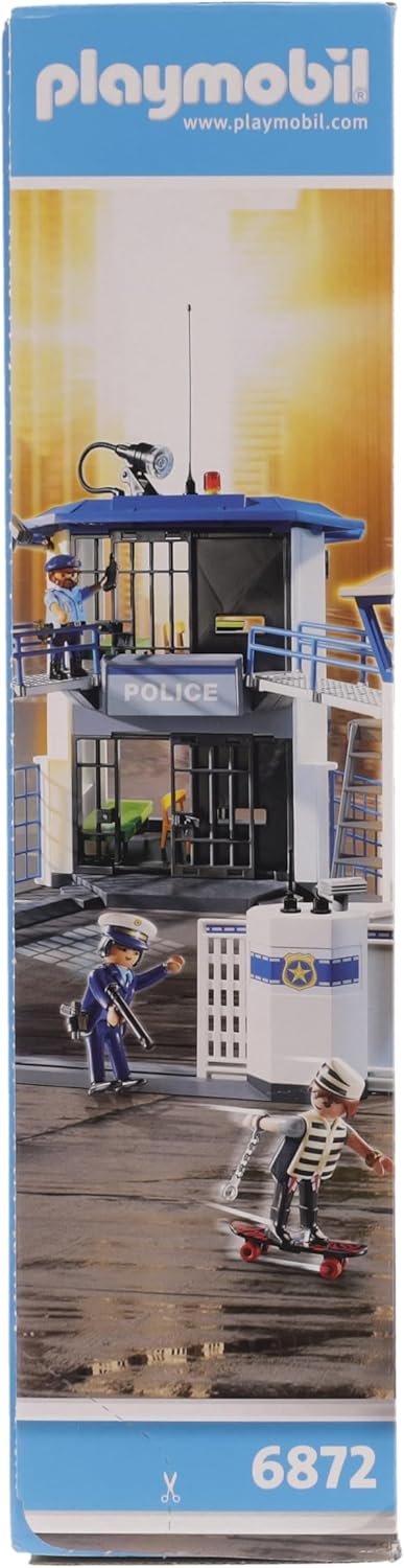 Playmobil 6872 City Action Police Headquarters with Prison, police gifting toy, fun imaginative role-play, playsets suitable for children ages 4+-8