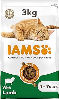 IAMS Complete Dry Cat Food for Adult 1+ Cats with Lamb 3 kg