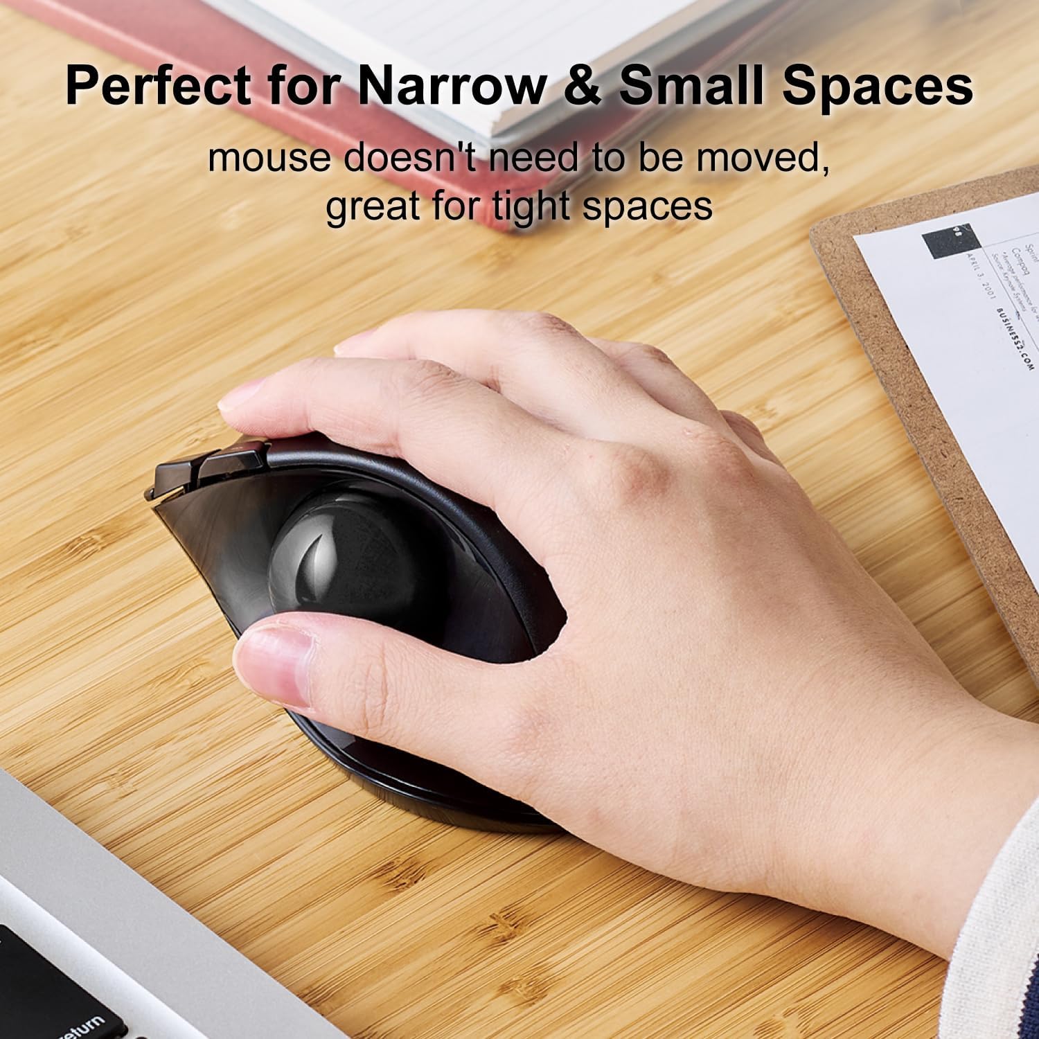 ELECOM Trackball Mouse 2.4GHz Wireless Thumb Control Sculpted Ergonomic Design 6-Button Function, Smooth Tracking, Windows11, macOS (M-XT3DRBK)-5