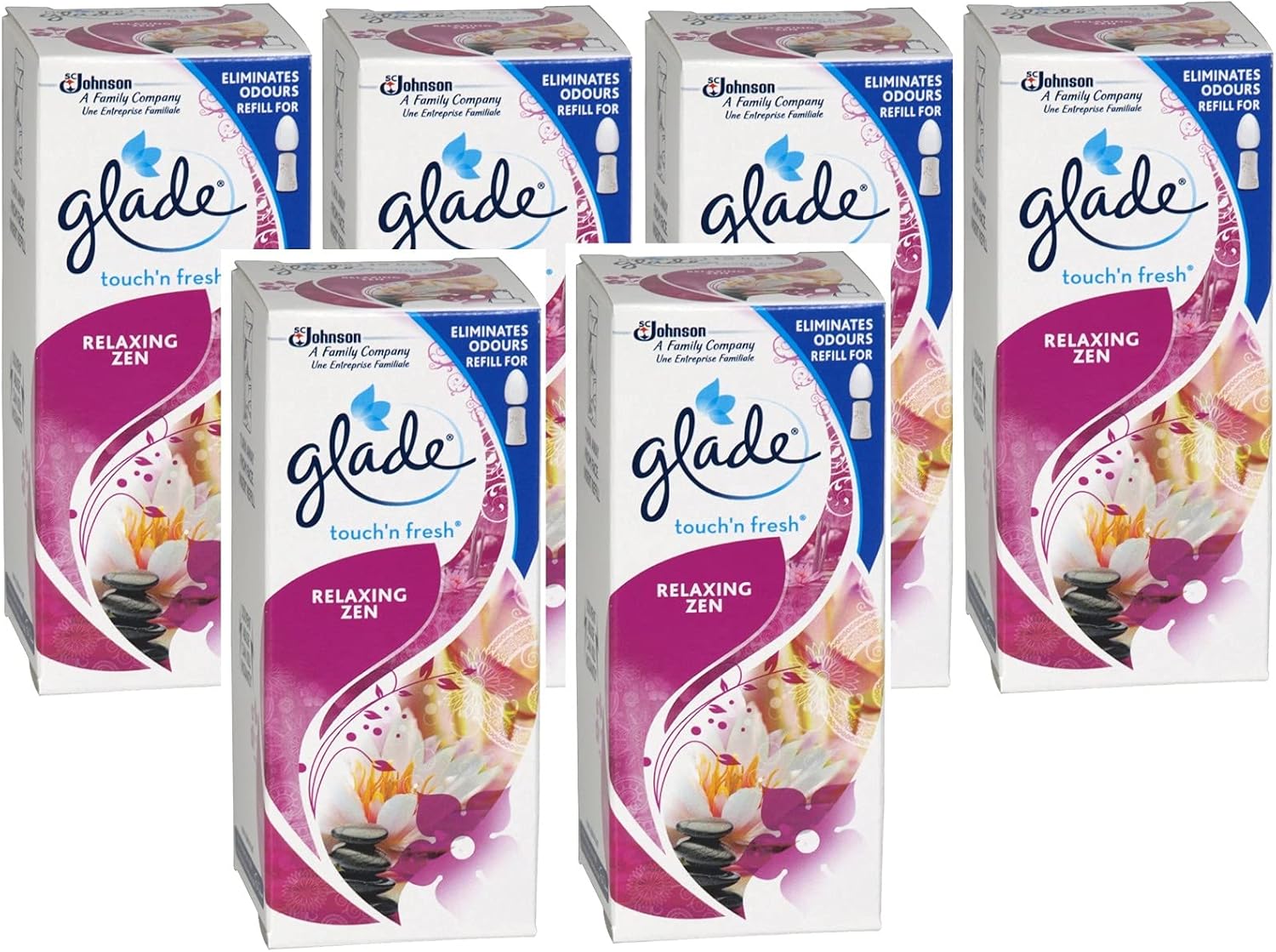 GLADE TOUCH N FRESH REFILLS RELAXING ZEN 10ML EACH (PACK OF 6)-0