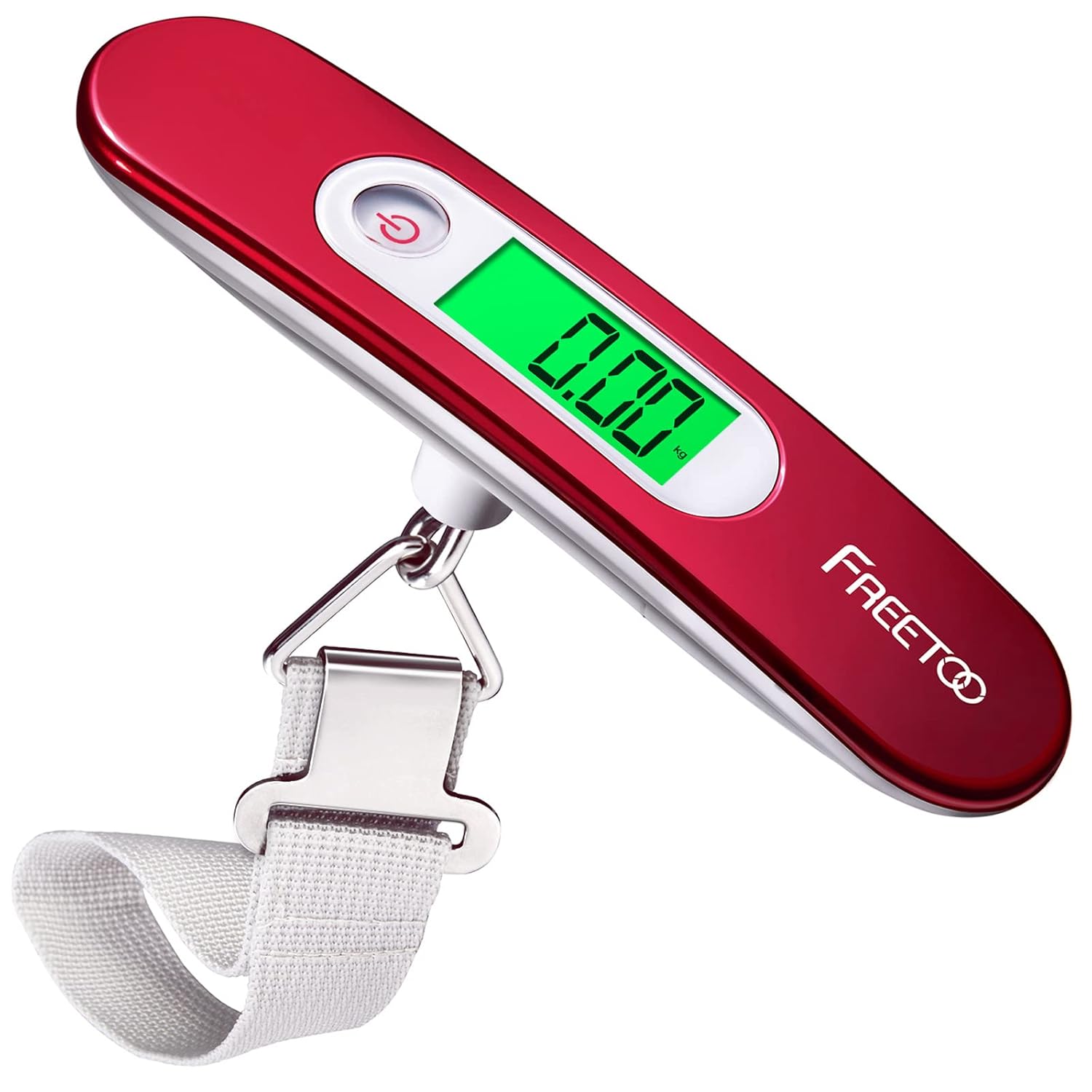 FREETOO Luggage Scale Portable Digital Weight Scale for Travel Suitcase Weigher with Tare Function 110 Lb/ 50Kg Capacity Red-0