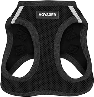 Voyager Step-In Air Dog Harness - All Weather Mesh Step in Vest Harness for Small and Medium Dogs by Best Pet Supplies - Black, L