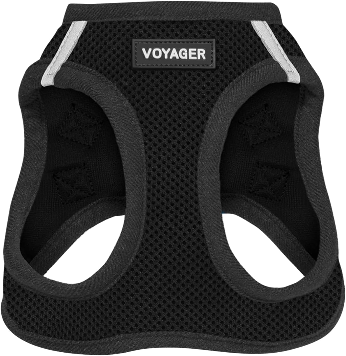 Voyager Step-In Air Dog Harness - All Weather Mesh Step in Vest Harness for Small and Medium Dogs by Best Pet Supplies - Black, L-0