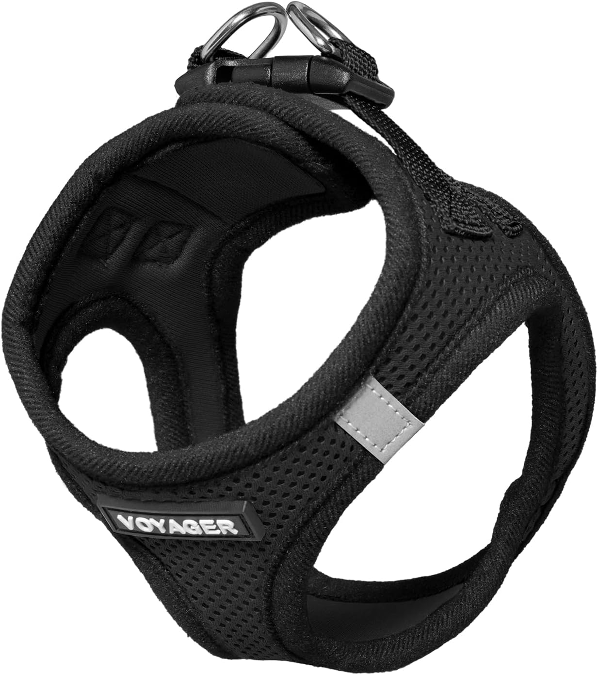 Voyager Step-In Air Dog Harness - All Weather Mesh Step in Vest Harness for Small and Medium Dogs by Best Pet Supplies - Black, L-3