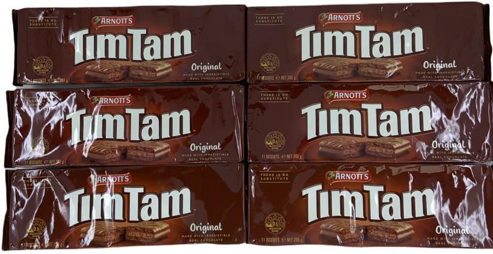 TimTams Arnott's Original Biscuits, 200 g, Pack of 6-0