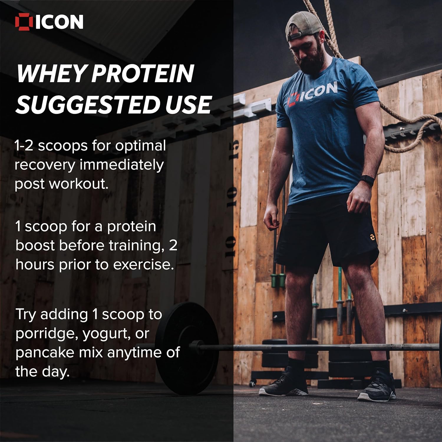 ICON Nutrition Whey Protein - Chocolate Peanut, 25g Protein and 5.6g BCCA Per Serving, High Protein Supplement for Muscle Recovery and Lean Muscle Building — 960g, 30 Servings-5