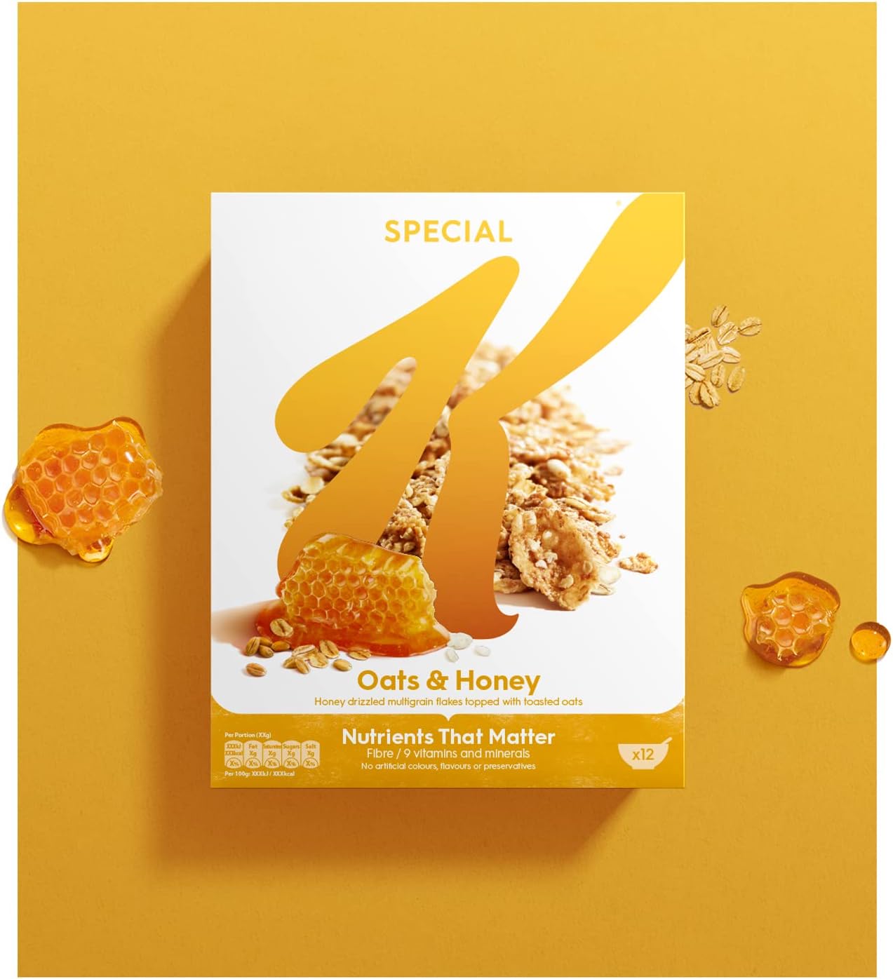 Special K Oats & Honey Breakfast Cereal Box, 420g-1