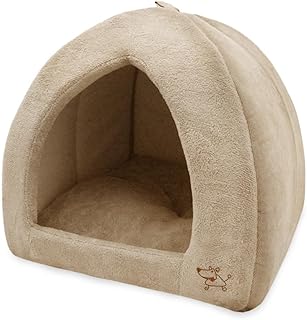 Best Pet Supplies Pet Tent-Soft Bed for Dog and Cat Tan, 18" x 18" x H:16"