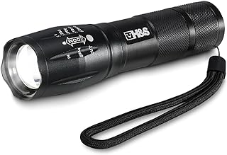 H&S T6 LED Super Bright Torch - Waterproof Tactical Flashlight with 5 Brightness Modes - Small Powerful Torches - AAA Batteries not Included