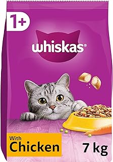 Whiskas 1+ Adult Chicken, Adult Dry Cat Food , 7 kg ( Pack of 1)