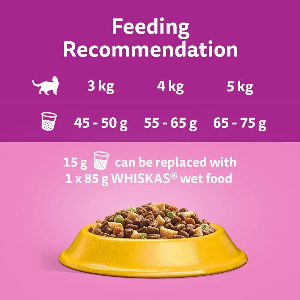 Whiskas 1+ Adult Chicken, Adult Dry Cat Food , 7 kg ( Pack of 1)-4