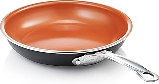 Gotham Steel 9.5” Frying Pan, Nonstick Copper Frying Pans with Durable Ceramic Coating, Nonstick Frying Pans, Nonstick Skillet, Copper Pans Nonstick, Egg Pan, Omelet Pan Cookware 100 Percent PFOA Free