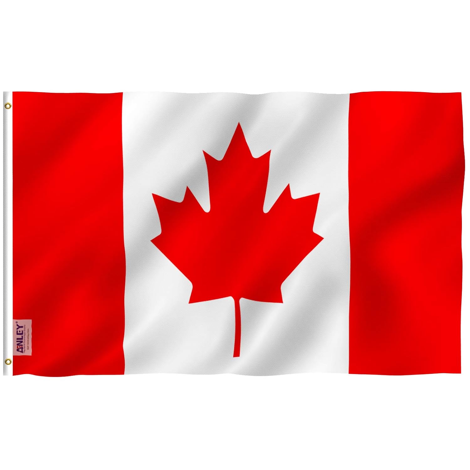 ANLEY Fly Breeze 3x5 Foot Canada Flag - Vivid Color and UV Fade Resistant - Canvas Header and Double Stitched - Canadian National Flags Polyester with Brass Grommets 3 X 5 Ft-0