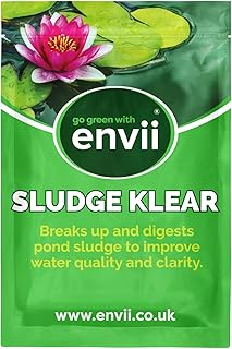 envii Sludge Klear Pond Sludge Remover – 6 Tablets treats 30,000 litres, Natural Bacteria Sludge Buster Digests & Controls Organic Waste, Safe for All Fish & Wildlife