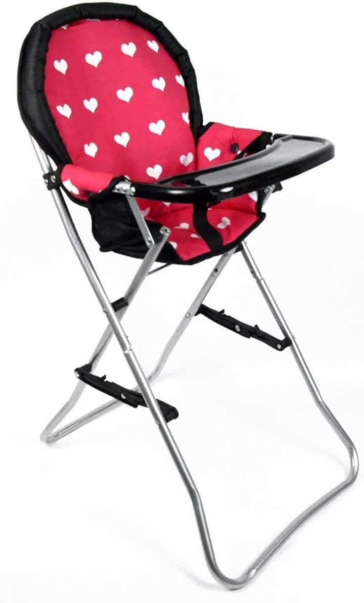 The New York Doll Collection Dolls Mega Play set with Dolls Highchair, 3-1 Doll Bouncer and Pack N Play Red-Colour for 18 inch/46 cm Dolls-5