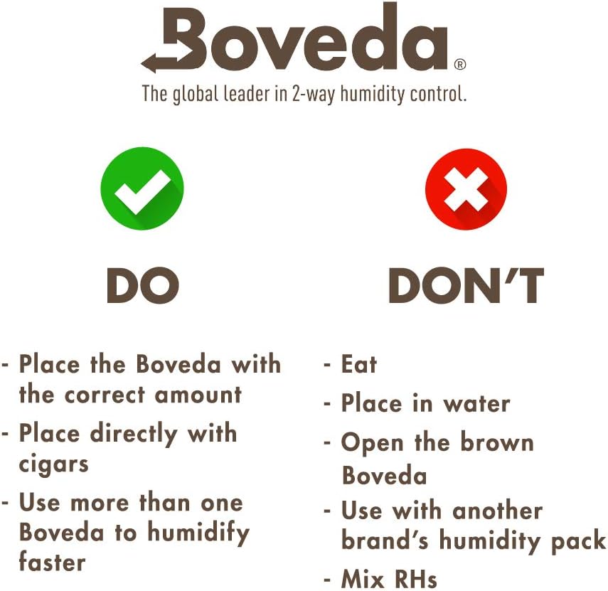 Boveda for Cigars | Medium Humidor Bag | Preloaded with 69% RH 2-Way Humidity Control | Cigar Storage for 10-15 Cigars | 1-Count-6