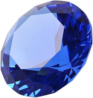 LONGWIN 80mm(3.1 inch) Crystal Diamond Paperweight Ornament Home Venue Decorations Solid Color Blue