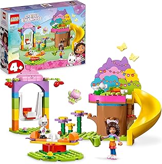 LEGO Gabby's Dollhouse Kitty Fairy's Garden Party Toy Playset with Gabby & Pandy Paws Figures plus Tree House, Swing, Slide & Roundabout, Gift for Girls, Boys & Kids Aged 4 Plus Years Old 10787